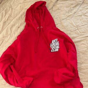 Anti Social Social Club Red Hoodie